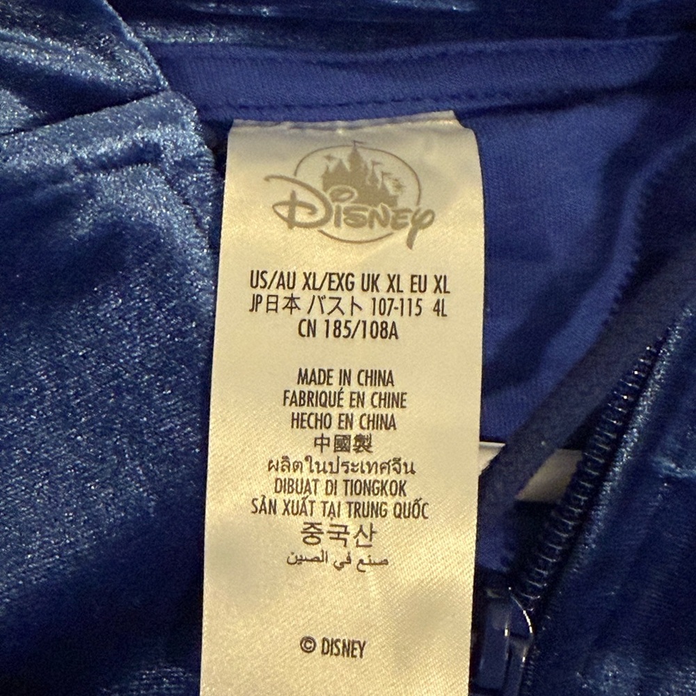 Walt Disney World Constellation Sorcerer Mickey Velvet Zip Hoodie Sweatshirt - Picture 3 of 4